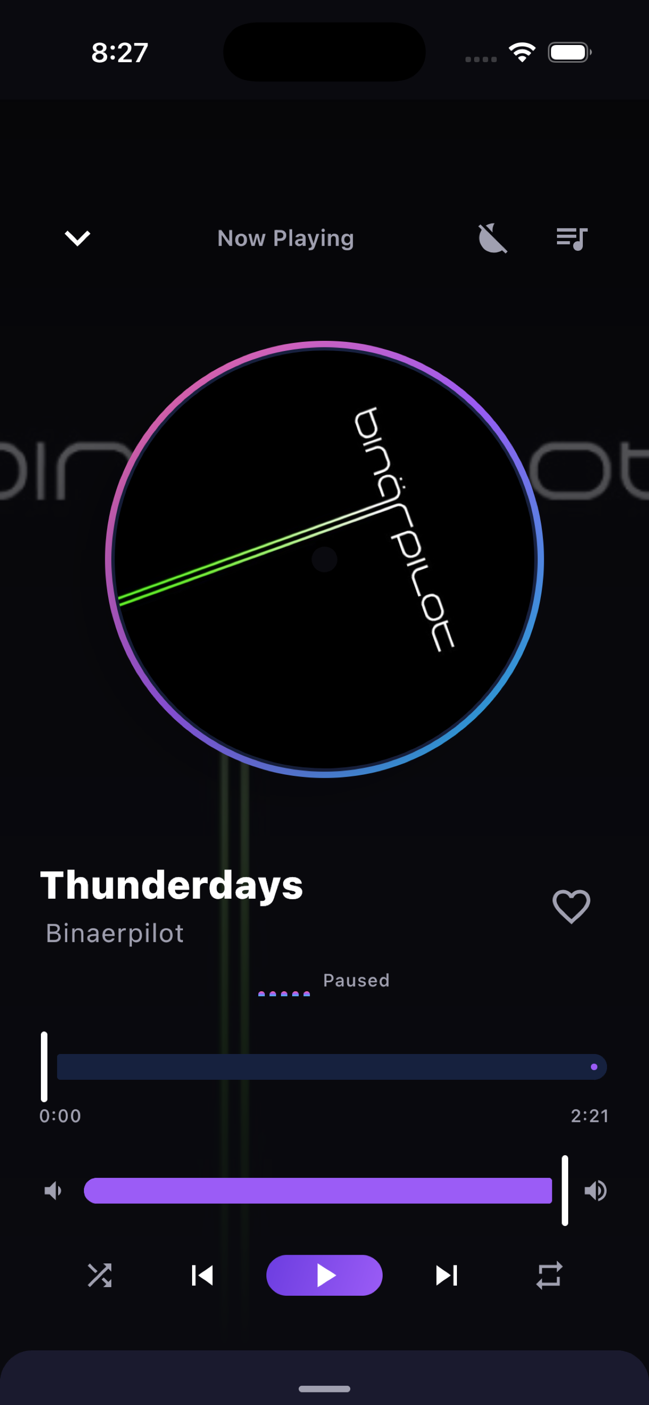 JellyWave Now Playing on iPhone with full-screen album art
