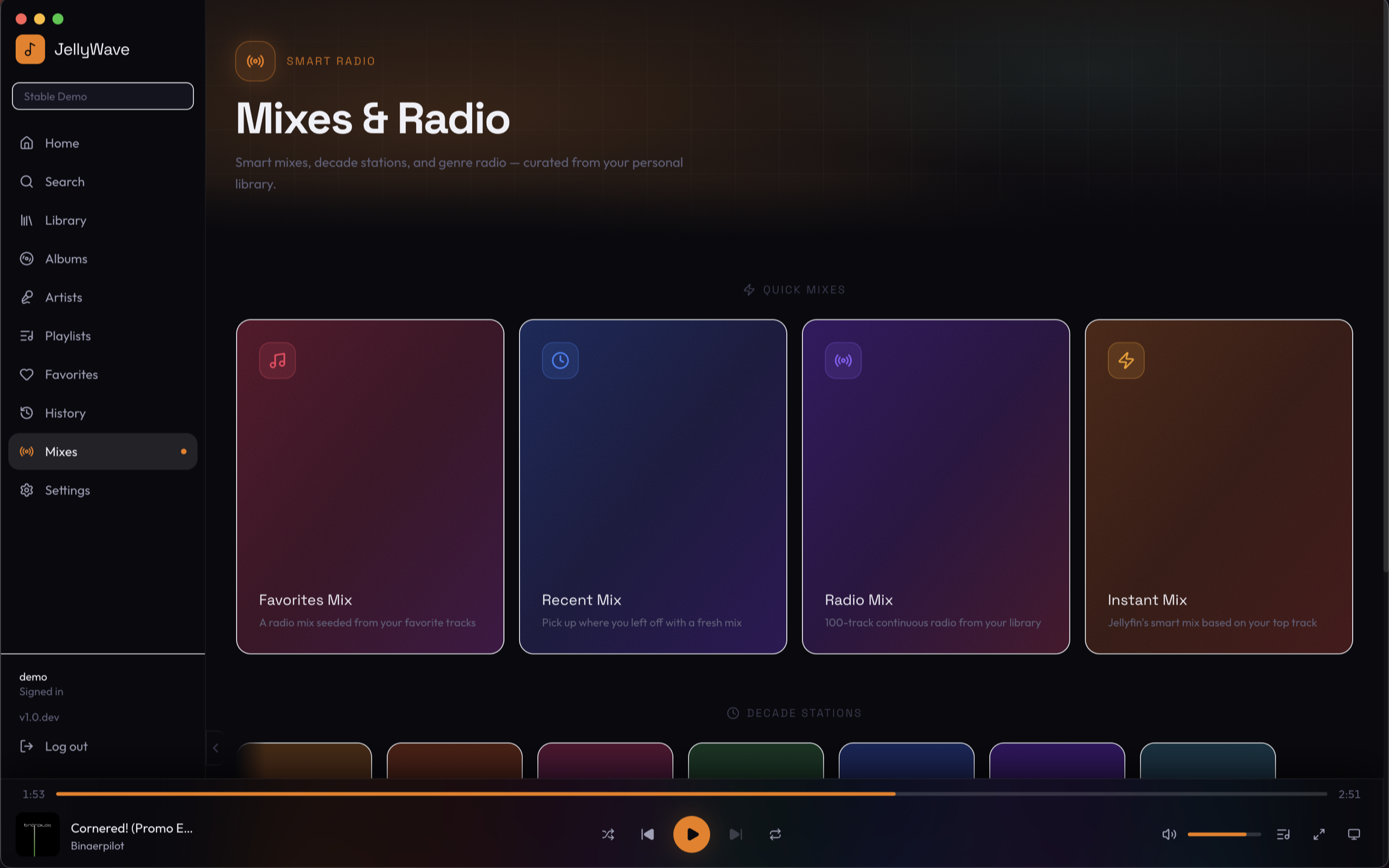 JellyWave Smart Mixes overview